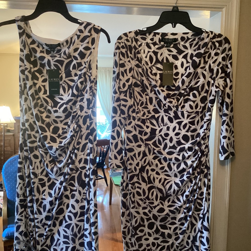 Lauren Poly dresses, Sleeved and Sleeveless….Size 8…..NWT